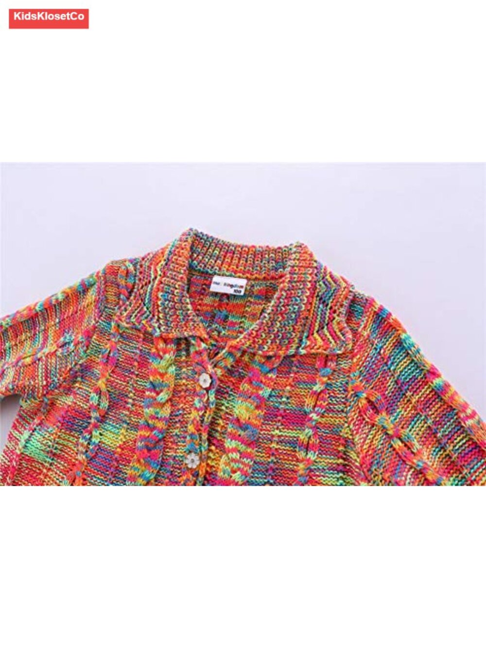Girls Cable Knit Cardigan Button Down - Picture 3 of 6